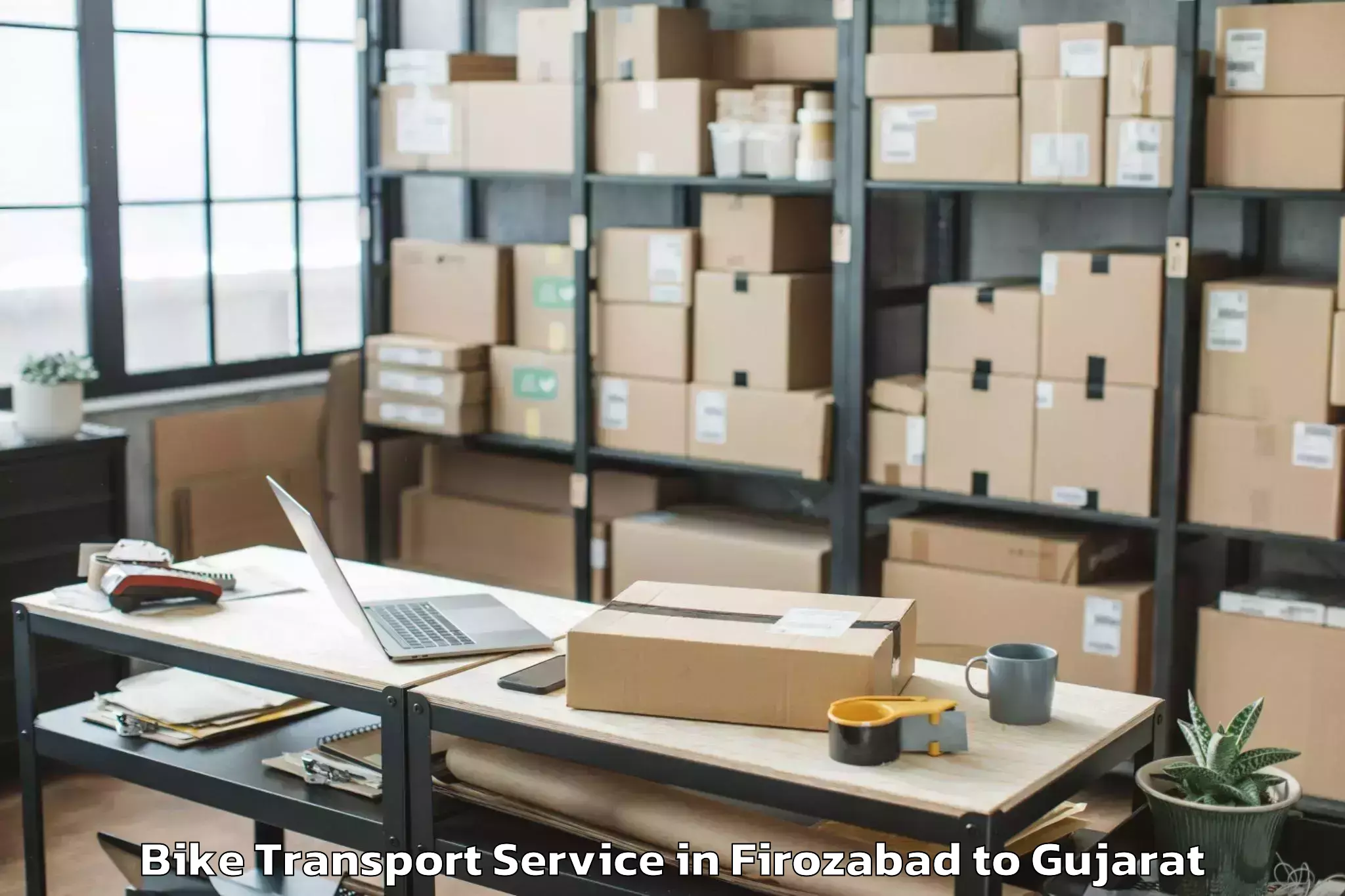 Reliable Firozabad to Kavant Bike Transport